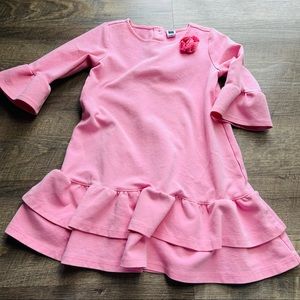 Janie and Jack Pink Cotton FlowerDress,5T
